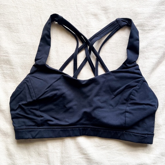 lululemon Free To Be Serene Cross Back Sports Bra in Black 8 - Picture 3 of 5
